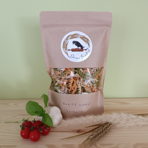 Bunte Dinkel-Spirelli